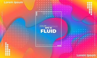 Abstract fluid color pattern of neon color liquid gradient background with modern geometric dynamic motion style Suitable For Wallpaper, Banner, Background, Card, Book Illustration, landing page, vector