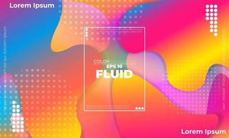 Abstract fluid color pattern of neon color liquid gradient background with modern geometric dynamic motion style Suitable For Wallpaper, Banner, Background, Card, Book Illustration, landing page, vector