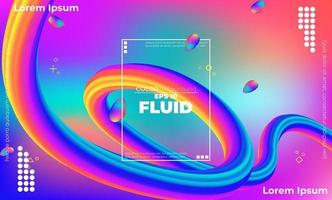 Abstract fluid color pattern of neon color liquid gradient background with modern geometric dynamic motion style Suitable For Wallpaper, Banner, Background, Card, Book Illustration, landing page, vector