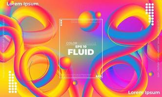 Abstract fluid color pattern of neon color liquid gradient background with modern geometric dynamic motion style Suitable For Wallpaper, Banner, Background, Card, Book Illustration, landing page, vector