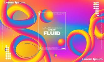 Abstract fluid color pattern of neon color liquid gradient background with modern geometric dynamic motion style Suitable For Wallpaper, Banner, Background, Card, Book Illustration, landing page, vector