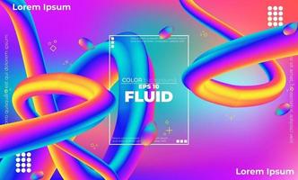 Abstract fluid color pattern of neon color liquid gradient background with modern geometric dynamic motion style Suitable For Wallpaper, Banner, Background, Card, Book Illustration, landing page, vector