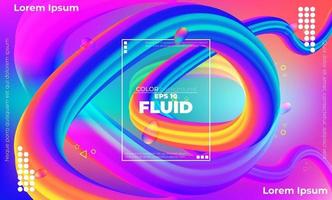 Abstract fluid color pattern of neon color liquid gradient background with modern geometric dynamic motion style Suitable For Wallpaper, Banner, Background, Card, Book Illustration, landing page, vector