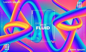 Abstract fluid color pattern of neon color liquid gradient background with modern geometric dynamic motion style Suitable For Wallpaper, Banner, Background, Card, Book Illustration, landing page, vector