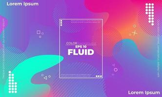 Abstract fluid color pattern of neon color liquid gradient background with modern geometric dynamic motion style Suitable For Wallpaper, Banner, Background, Card, Book Illustration, landing page, vector