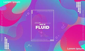 Abstract fluid color pattern of neon color liquid gradient background with modern geometric dynamic motion style Suitable For Wallpaper, Banner, Background, Card, Book Illustration, landing page, vector