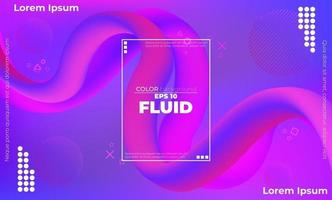 Abstract fluid color pattern of neon color liquid gradient background with modern geometric dynamic motion style Suitable For Wallpaper, Banner, Background, Card, Book Illustration, landing page, vector