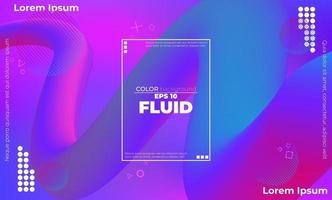 Abstract fluid color pattern of neon color liquid gradient background with modern geometric dynamic motion style Suitable For Wallpaper, Banner, Background, Card, Book Illustration, landing page, vector