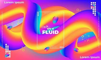 Abstract fluid color pattern of neon color liquid gradient background with modern geometric dynamic motion style Suitable For Wallpaper, Banner, Background, Card, Book Illustration, landing page, vector