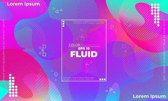 Abstract fluid color pattern of neon color liquid gradient background with modern geometric dynamic motion style Suitable For Wallpaper, Banner, Background, Card, Book Illustration, landing page, vector