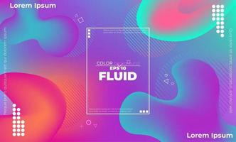 Abstract fluid color pattern of neon color liquid gradient background with modern geometric dynamic motion style Suitable For Wallpaper, Banner, Background, Card, Book Illustration, landing page, vector