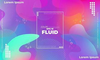 Abstract fluid color pattern of neon color liquid gradient background with modern geometric dynamic motion style Suitable For Wallpaper, Banner, Background, Card, Book Illustration, landing page, vector