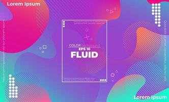 Abstract fluid color pattern of neon color liquid gradient background with modern geometric dynamic motion style Suitable For Wallpaper, Banner, Background, Card, Book Illustration, landing page, vector