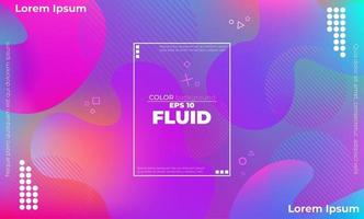 Abstract fluid color pattern of neon color liquid gradient background with modern geometric dynamic motion style Suitable For Wallpaper, Banner, Background, Card, Book Illustration, landing page, vector