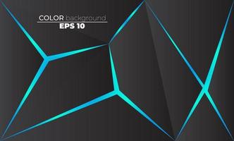 Polygonal shapes background  low poly triangles mosaic black and blue neon vector