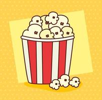 popcorn in a bucket, fast food concept vector