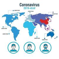 Coronavirus pandemic banner with doctors vector