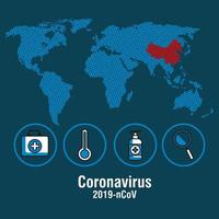 Coronavirus pandemic banner vector