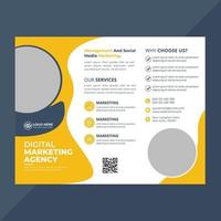 Vector corporate business tri fold brochure template
