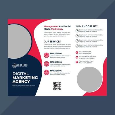 Corporate business tri fold brochure template