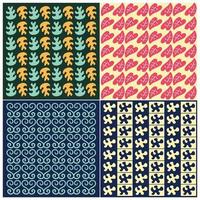 Set of Cute bright patterns. Vector illustration bright design. Abstract geometric pattern on vibrant background