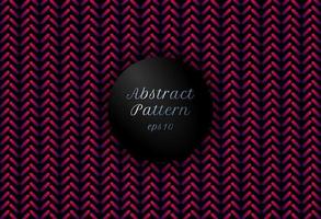 Abstract pink and purple gradient color geometric rounded lines shape chevron pattern on black background. vector