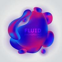 Abstract Fluid Pink and Blue Gradient Shapes Isolated on White Background. vector