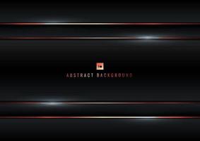 Abstract stripes black metallic with contrast red line background and texture. vector