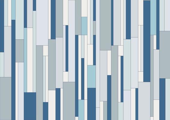 Abstract geometric vertical rectangle stripes, pattern blue color tone background and texture.