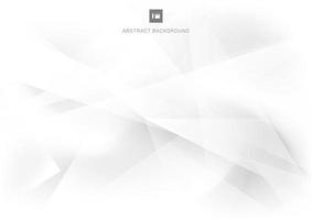 Abstract modern white and gray geometric background vector