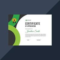 plantilla de certificado premios diploma fondo vector diseño moderno simple elegante y lujoso elegante. diseño horizontal en tamaño a4