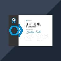 Modern diploma certificate template design layout vector