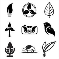 Natural Logo Design Icon Template For Business And Company Set vector