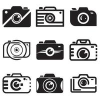 Camera Logo Icon Design template For Business And Company Set vector