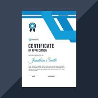 Beautiful Certificate template elegant stylish design vector