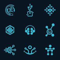 Professional Tech Logo Icon Vector Design Bundle