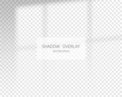 Shadow overlay effect. Natural shadows from window vector