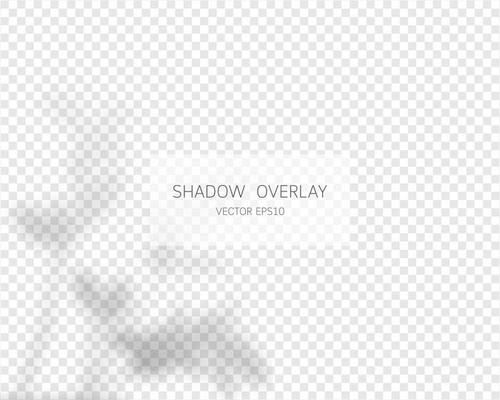 Shadow overlay effect. Natural shadows isolated