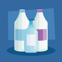 Cleaning products design vector