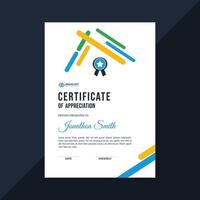 hermosa plantilla de certificado elegante diseño elegante vector