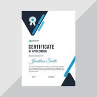 Stylish diploma certificate template design layout vector