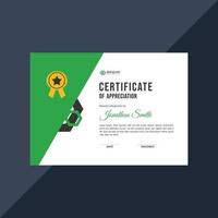 hermosa plantilla de certificado elegante diseño elegante vector