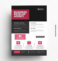 Red Corporate Print of Flyer Template vector