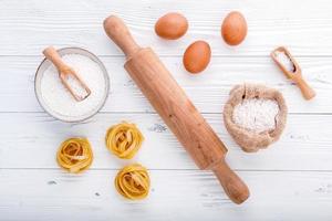 Fresh pasta ingredients photo