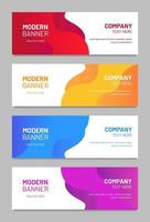 Abstract modern minimalist banner set template vector