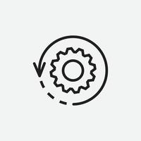 Gear isolated sign. Setting flat icon vector, Tools, Cog, symbol isolated on white background. vector eps10