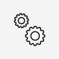 Gear isolated sign. Setting flat icon vector, Tools, Cog, symbol isolated on white background. vector eps10