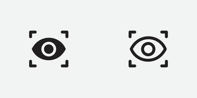 vector illustration of eye scan icon for grahic and web design