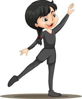 un personaje de dibujos animados de bailarina de ballet niña vector