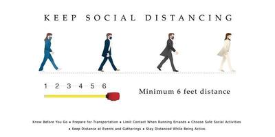 People keep social distancing against Coronavirus disease Covid19 vector